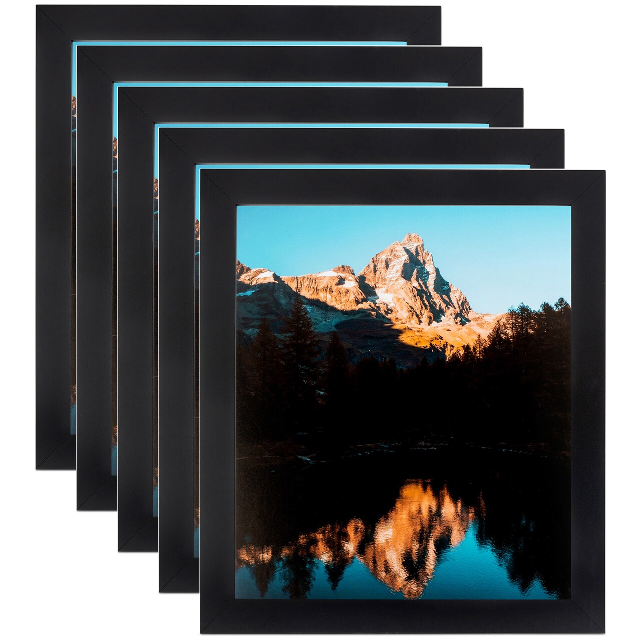 ArtToFrames 9x9 Inch Modern Picture Frame, Multi Pack, Comes with Regular Glass (WOMPack-46-9x9)